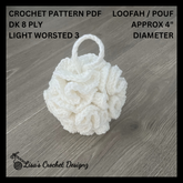 Snowy Crochet Loofah Pattern – DIY Shower Pouf for Spa & Bath | PDF in English